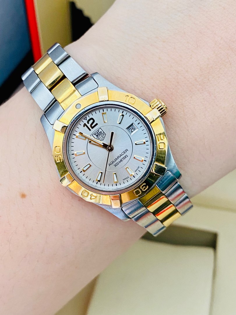 Auth Tag Heuer Aquaracer Two-tone Watch for Ladie's, Women's Fashion ...