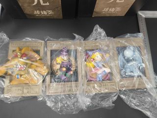 Bid Toys Ren Ga Oh！SET OF 4 STATUES - Black Plumber (Mario DARK DA,BA-BA (koopa/Bowser), Momo Magician Princess (Peach), Blue Eye Turtle Dragon (yoshi)