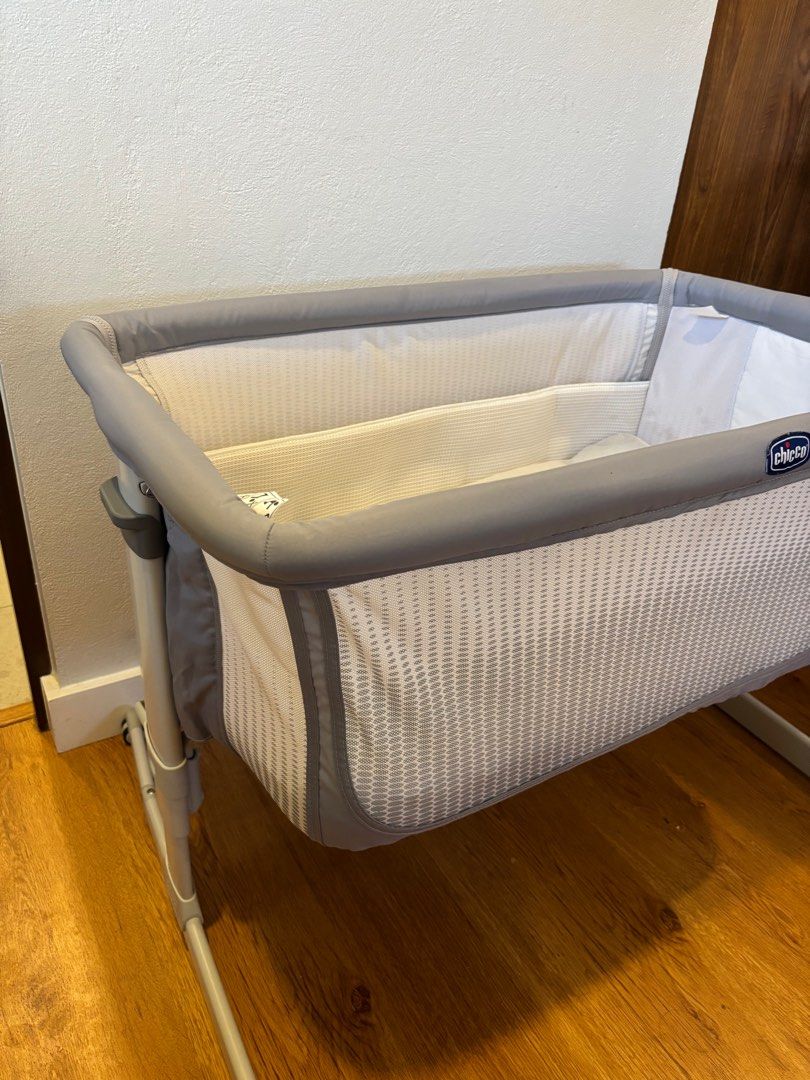 Chicco Next2me Air Co-sleeper (Category: Cots & Cribs) located in Manila. Submitted by maritonilu45250 (Listing ID 1360767438, Image 2). Description: • Purchased directly through Chicco Philippines Website • Great working condition • Washable • Portable (Comes with carrying bag) • Used for less than 6 months (kept in storage as soon as baby started to stand up) • Pickup in Makati or Evia Mall Daang Hari What’s included: • Frame • Crib • Base Boar