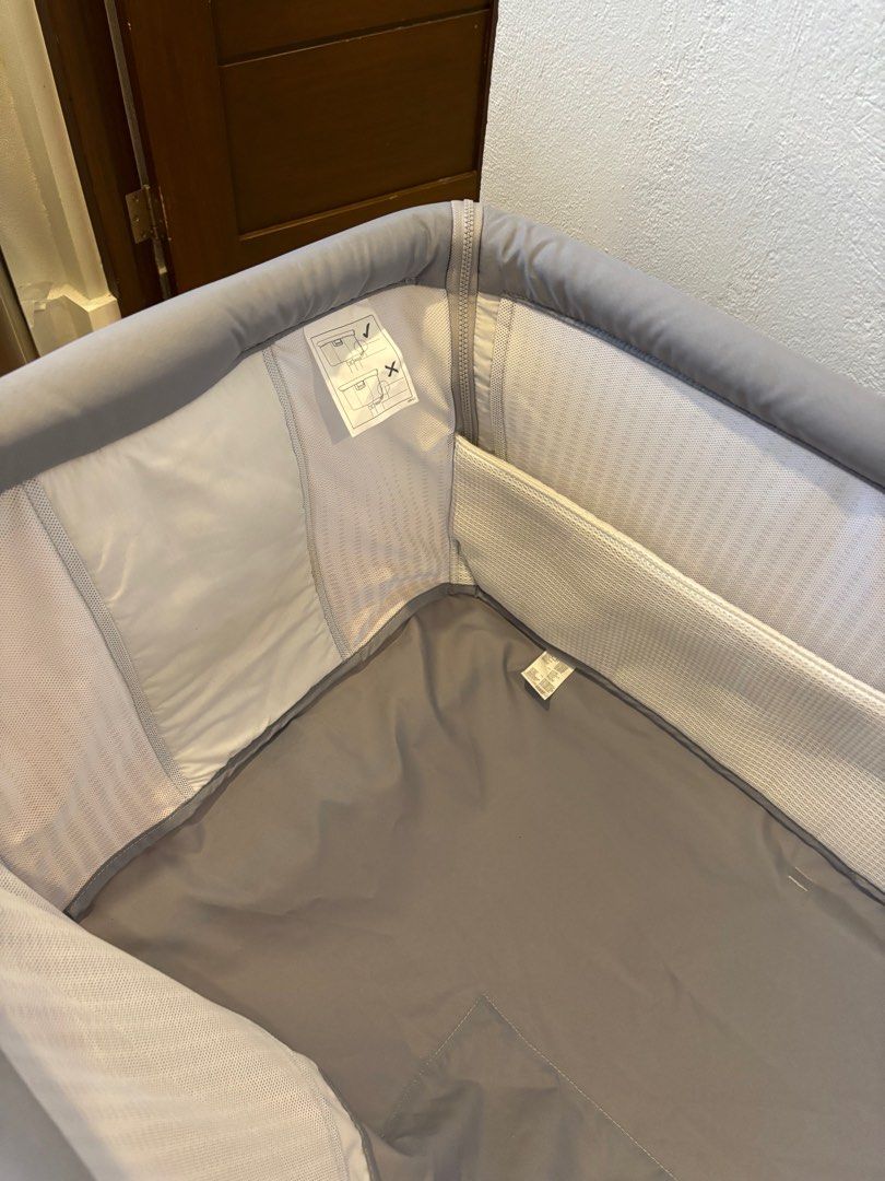 Chicco Next2me Air Co-sleeper (Category: Cots & Cribs) located in Manila. Submitted by maritonilu45250 (Listing ID 1360767438, Image 3). Description: • Purchased directly through Chicco Philippines Website • Great working condition • Washable • Portable (Comes with carrying bag) • Used for less than 6 months (kept in storage as soon as baby started to stand up) • Pickup in Makati or Evia Mall Daang Hari What’s included: • Frame • Crib • Base Boar