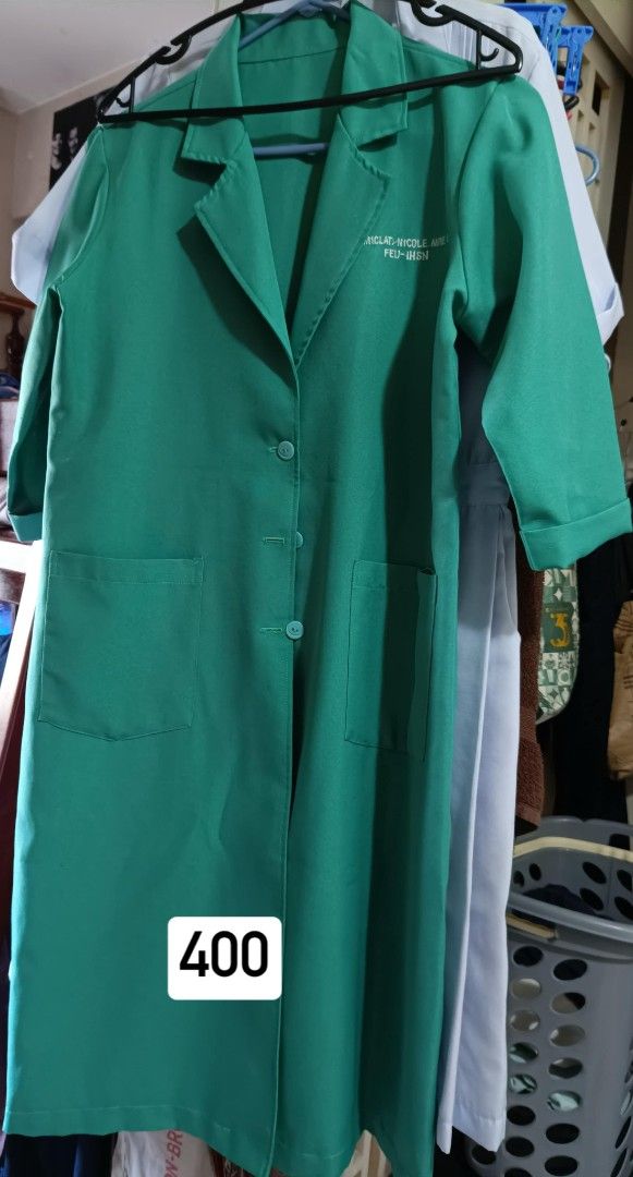 FEU Nursing Uniforms (Category: Sets or Coordinates) located in Manila. Submitted by vanemae16 (Listing ID 1360864819, Image 1). Description: yellow polo- s green polo- m gray polo- 3xl labgown price 150 some has multiple sets dm if you need more details.