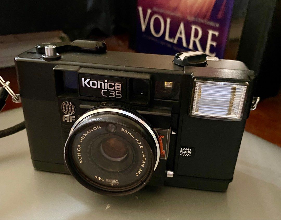 Film camera C35 Konica (Category: Cameras) located in Quezon City. Submitted by varietyshop47 (Listing ID 1360743460, Image 2). Description: Film camera from Japan with case & minimal scratches. Good working conditions..