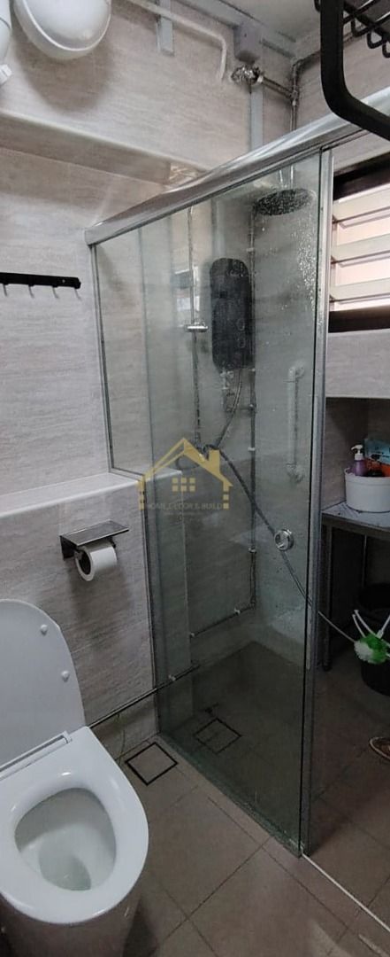 👍Frameless 1 Fixed 1 Slide Shower Screen 👍63109553481859114