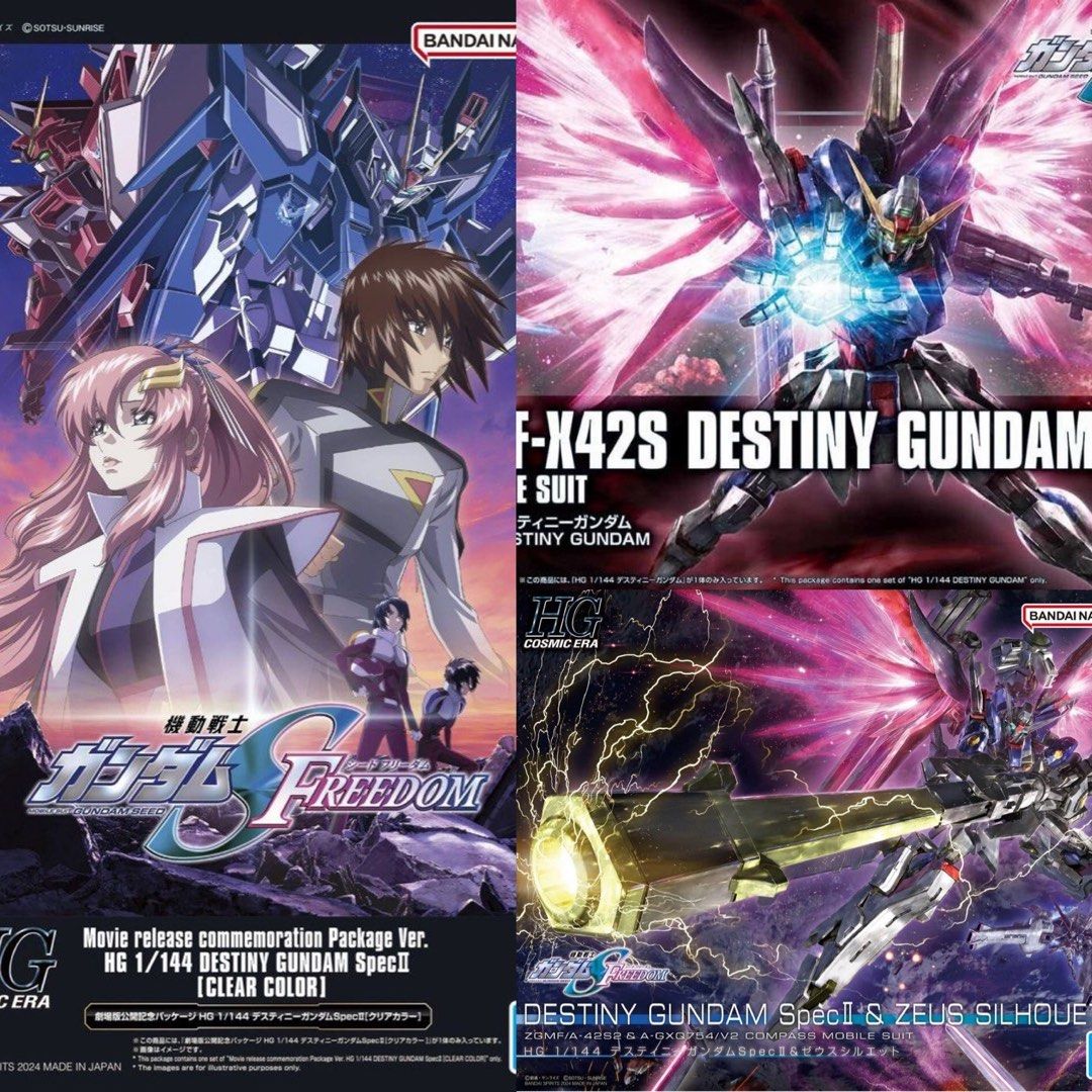 請睇info：HGCE Destiny Gundam Spec II neon Gundam decal 命運高達 規格2 螢光高達水貼 （分類：高達及模型組合）位於 Hong Kong。 由 teddeybear 提交（商品編號 1360782504，圖片 3）。簡介： 不直接回答有無貨問題 有咩問題，請睇info, Wts 我去問 水貼貼法分享： https://modelfanz.com/stick-water-decal/ HG HGCE 1/144 機動戰士高達 seed Freedom ZGMF/A-42S2 Destiny Gundam Spec II revive version gundam neon decal 新生版 命運高達 二型 規格2 高達螢光水貼 *非官方產品 *圖4-10為水貼位置參考 *UV燈照射下會發出螢光 #焰水貼 炎水貼 #Movie release commemoration Package Ver. HG 1/144 DESTINY GUNDA