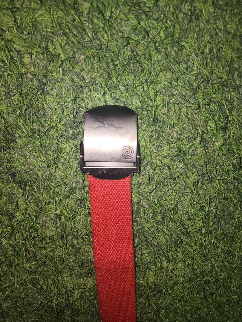 Interchangeable fabric belt (Red and Navy Blue) (Category: Belts) located in Cabanatuan. Submitted by vclarem (Listing ID 1360855615, Image 3). Description: Interchangeable fabric belt (Red and Navy Blue) Lightly used, leather tips with peeling as seen in photos; red has some dirt that needs cleaning Adjustable buckle M 100 cm/38.5 in Width 4cm RFS: decluttering MOP: BPI, Gcash, Maya SF c/o buyer thru J&T.