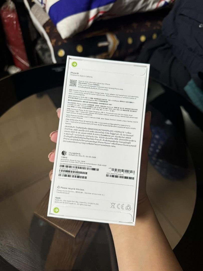 iPhone 16 128gb (Category: iPhone 16 Series) located in Manila. Submitted by camilleirlzd29 (Listing ID 1360732226, Image 2). Description: iPhone 16 128gb Teal 43K ONLY! Brand new sealed not yet activated NTC local variant zp/a 📌 QC.