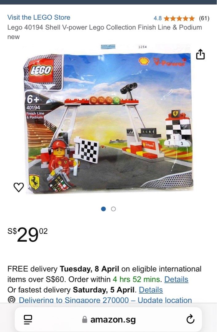 Lego Shell F1 Lego Formula 1 Shell V-Power Collections Sets, Hobbies & Toys, Toys ...