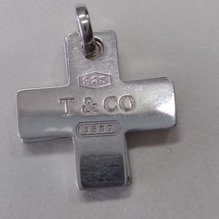 Original Tiffany & Co Silver 925 1837 Double Cross Pendant charm