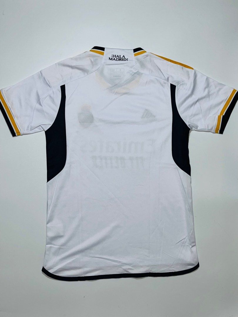 Real Madrid 2023/24 La Liga Home Adidas Replica Jersey (Category: Activewear) located in Singapore. Submitted by sortingfactory (Listing ID 1360797351, Image 2). Description: .
