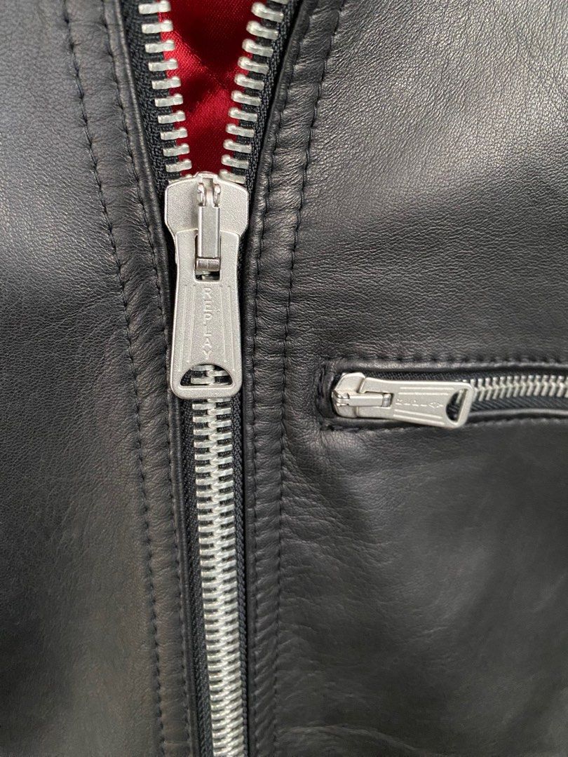 Replay Cafe Racer Leather Jacket (Category: Coats, Jackets and Outerwear) located in Urdaneta. Submitted by theoldmanstore (Listing ID 1360727068, Image 3). Description: Replay Biker Leather Jacket Tagged XS Chest-19.5 Shoulder-17 Length-25 Sleeve length-23.5 Made in Italy 100% Lambskin Mens Cafe Racer Style Biker Jacket with polyester lining. Padded shoulders and zipped cuffs, round neckline with press studs, front zipper and two zipped welt poc
