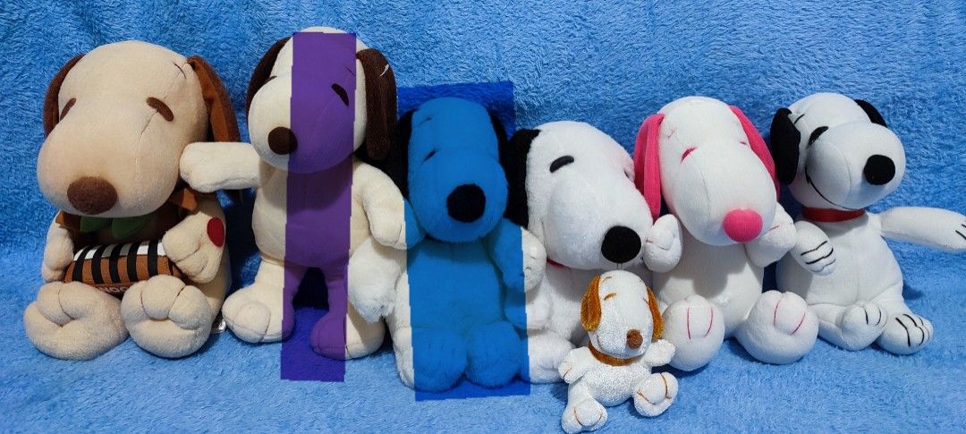 SNOOPY Stuffed Toys (Category: Plushies & Soft Toys) located in Baguio. Submitted by abigailmyra (Listing ID 1298420289, Image 2). Description: PHP 45, 80, 85, 95, 120 each details in the pictures Peanuts loc:Baguio-CAR.