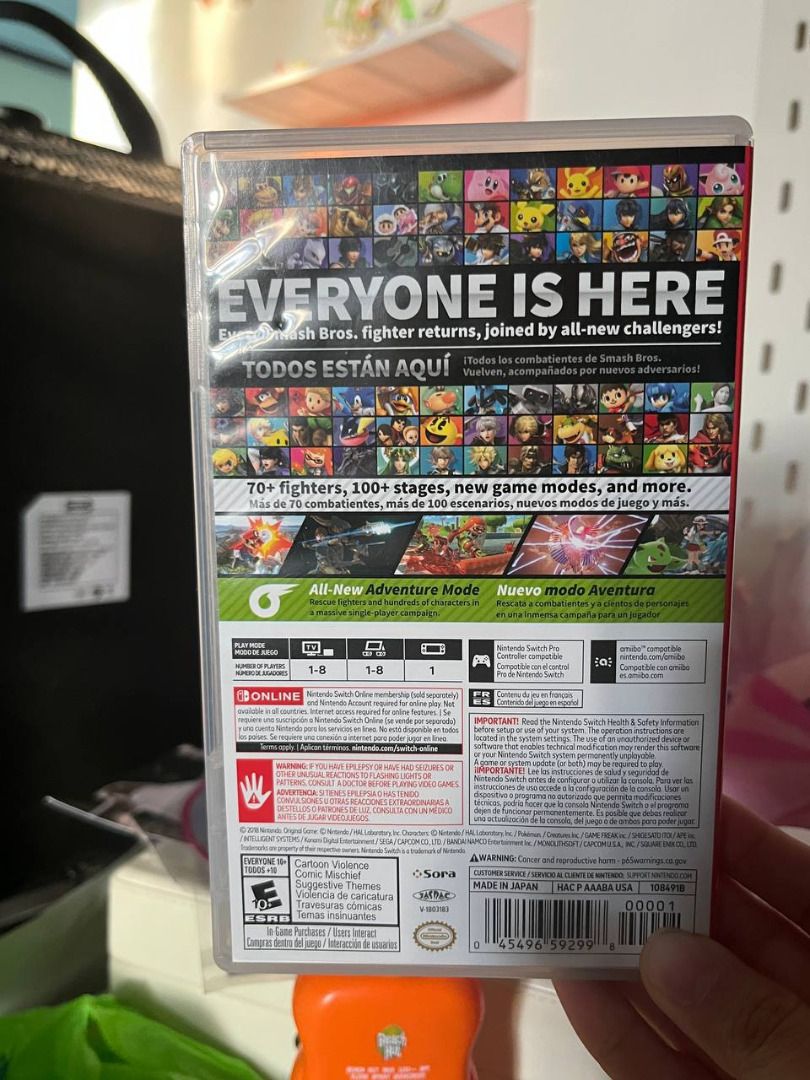 Super Smash Bros Ultimate Nintendo Switch Game (Category: Nintendo) located in Muntinlupa City. Submitted by odysseyqq (Listing ID 1360780073, Image 3). Description: Pre loved / Used / 2nd hand Original and working Nintendo switch game.