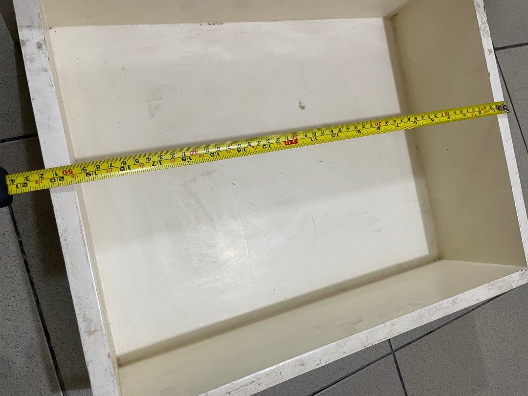 8 pcs Wood drawers with knob (Category: Storage Boxes & Baskets) located in Makati City. Submitted by buyandchill (Listing ID 1360843810, Image 2). Description: 8pcs -take all Wood drawers- painted white Come with knobs From renovation Sizes on photos .