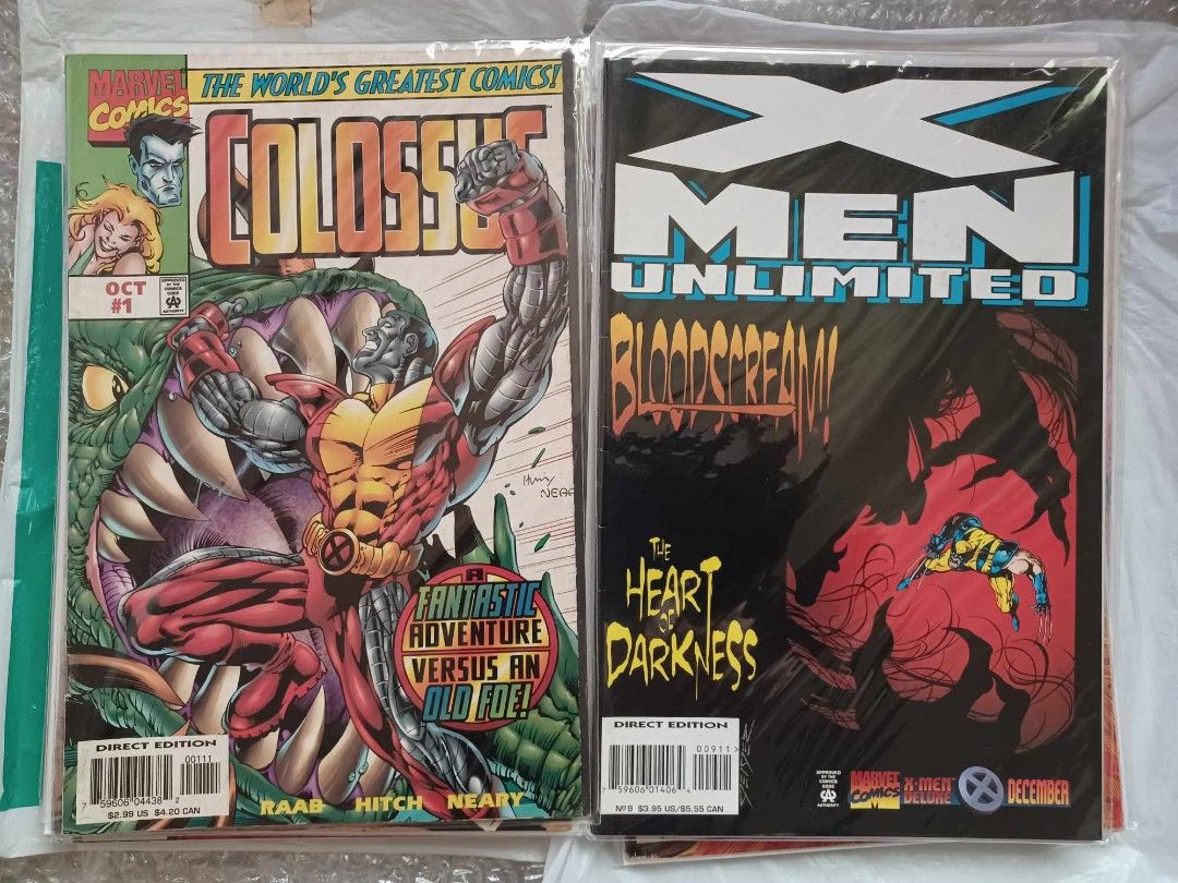 X-men Colossus Wolverine comic books (Category: Comics & Manga) located in Imus. Submitted by mnxtoyhouse (Listing ID 1360848154, Image 1). Description: X-Men comic books Colossus #1 X-Men Unlimited Bloodscream PRICE: P200 each CONDITION: Fair, Complete, no torn pages. PAYMENT: Cash/GCash/BPI MEETUP: Imus, Cavite only SHIPPING: Buyers expense LBC/Lalamove #XMen #Wolverine #Colossus #KeyIssue #MarvelComics #ComicBook #Hobby #MNXToyHouse.