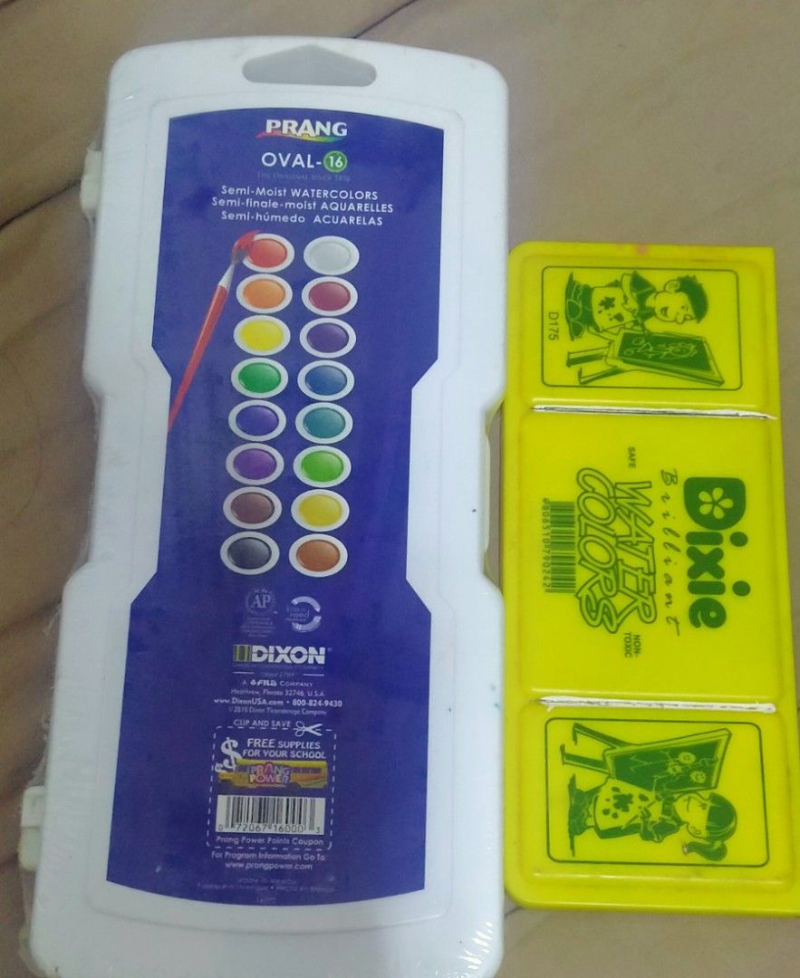 Art Supplies Bundle (Category: Craft Supplies & Tools) located in Cavite. Submitted by mbelar (Listing ID 1358238856, Image 2). Description: Barely used Art Supplies. For aspiring young aspiring artists who want to experiment with different art medium! Soft Pastels (Lightly-used) Faber Castell Water Colors (Like new) Reeves Water Colors (Well-used) Oil Pastels (Well-used) Acrylic Colors (Well-used) Compass (Like new) Watercolor Prang (Sealed) Wat