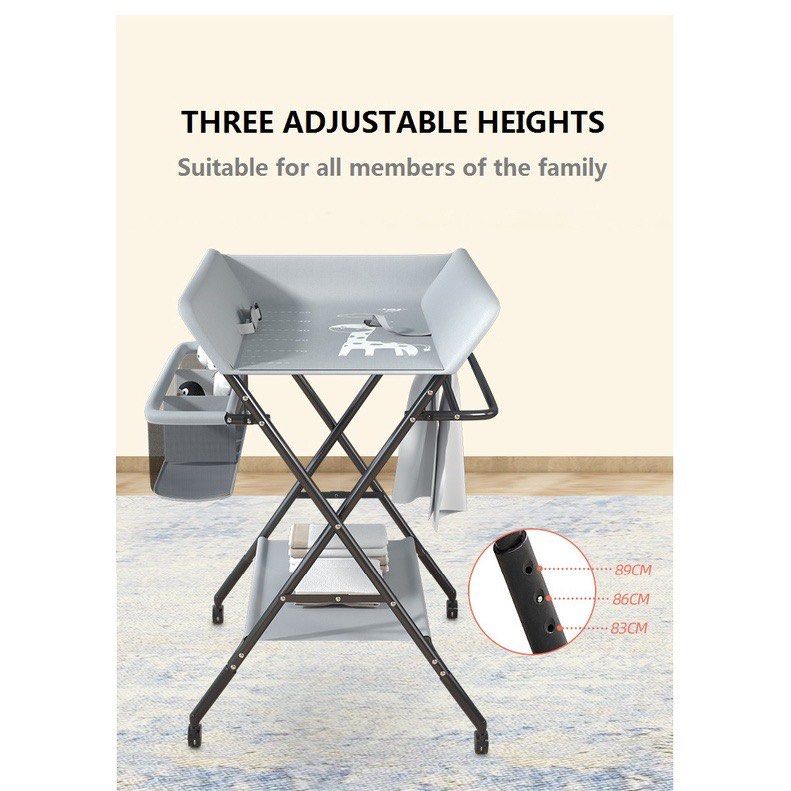 Changing table (Category: Changing Mats & Accessories) located in Singapore. Submitted by shoppyqueeny (Listing ID 1360955577, Image 2). Description: Still in good condition Refer to picture for condition of cloth top (can be washed) Movable wheels and can lock Self collect near potong pasir .