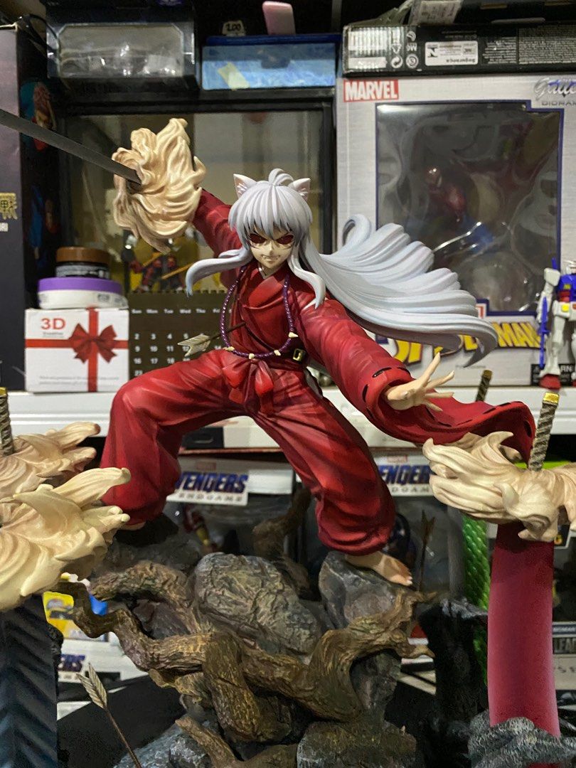 Dark King Studios 1/6 Scale Inuyasha Resin made (Category: Figurines & Statues) located in Manila. Submitted by cxtremetoy17724 (Listing ID 1361036671, Image 2). Description: Dark King Studios 1/6 Scale Iniyasha Resin made Back In Box Condition May minimal issue sa isang handle ng EXTRA sword. Lima ang swords nya.