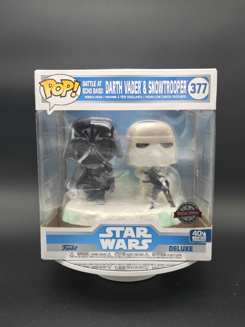 Funko Pop - Star Wars Darth Vader and Snowtrooper (Category: Designer & Blind Box Toys) located in Quezon City. Submitted by justindahan (Listing ID 1360997448, Image 1). Description: Funko Pop Star Wars 377 Darth Vader and Snowtrooper Battle at Echo Base *located in Project 8 QC *mode of payment Gcash, Maya, BPI, BDO *shipping shouldered by the buyer via grab/lalamove or LBC scheduled *additional photos can be provided *crossposted.