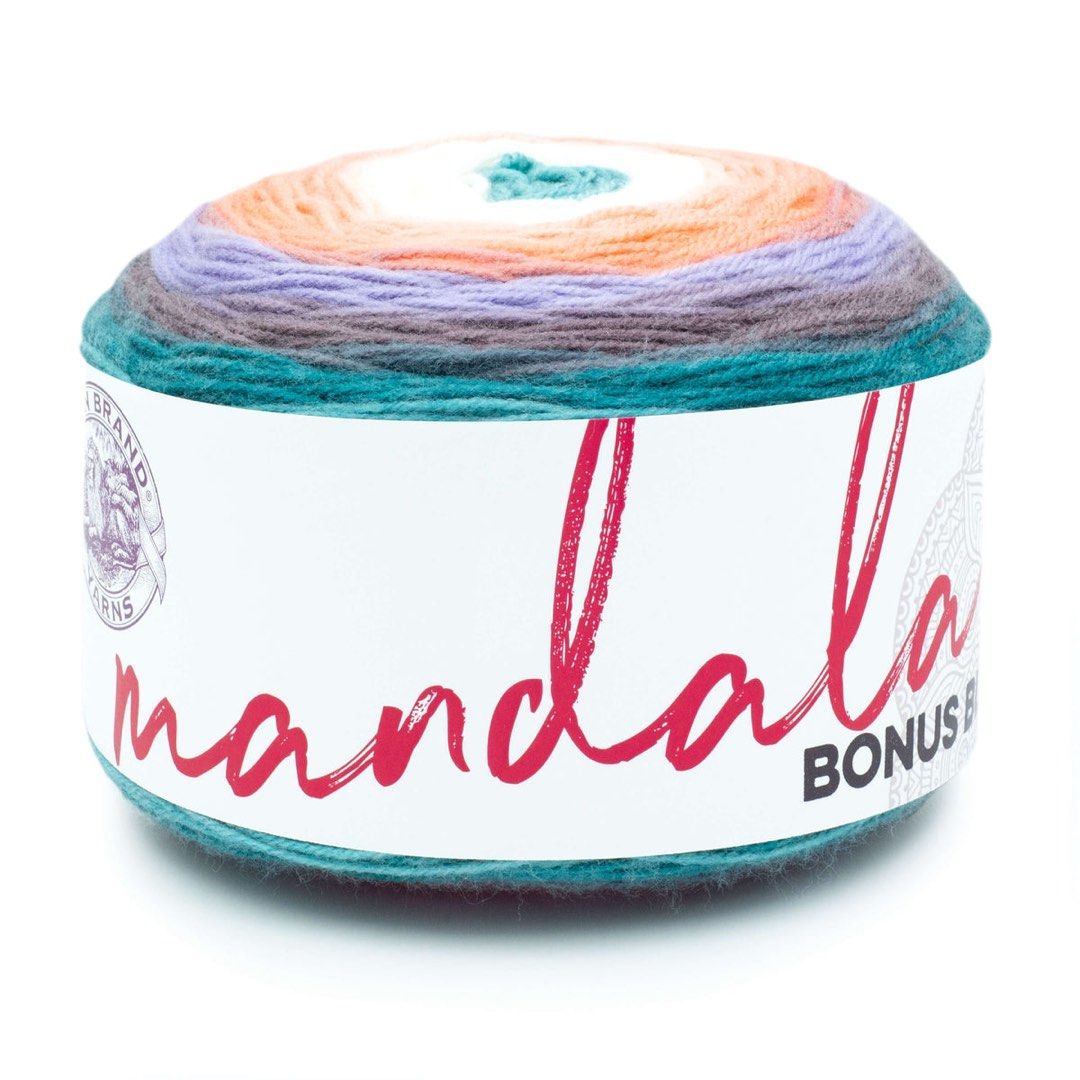 Lion Brand Mandala Bonus Bundle Yarn (Category: Craft Supplies & Tools) located in Mandaluyong City. Submitted by gbtee (Listing ID 1360996631, Image 2). Description: Lion Brand Mandala Bonus Bundle Yarn - Pegasus 100% acrylic 3 Light/DK 300g/1181 yd/1080m Machine wash & dry Made a small piece but can be frogged (still connected so you will still get the whole skein) RFS: need a different yarn Price negotiable Payment first via GCash Shipping c/o