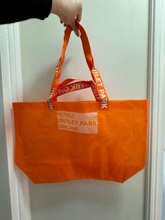Mitsui outlet park orange nylon Tote Bag 三井門真市outlet 橙色尼龍環保袋64204532914305110
