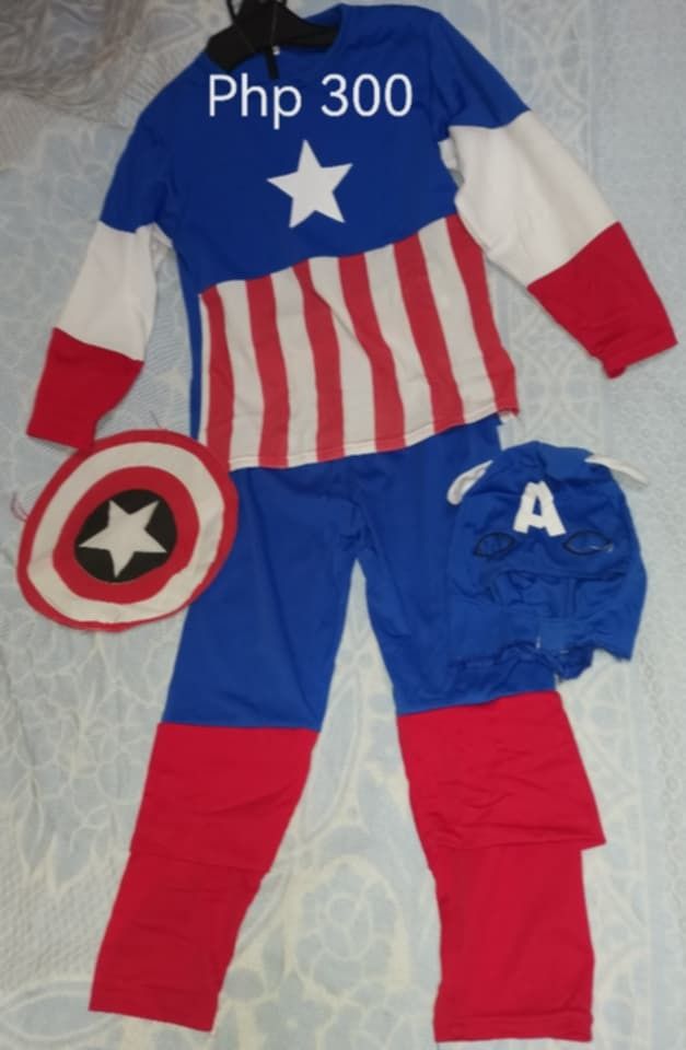 Naruto Capt America Costume (Category: Sets & Coordinates) located in Los Banos. Submitted by princessbotique (Listing ID 1361016068, Image 2). Description: Naruto Capt America Costume Preloved Loose As is See pix for price and details First come First Serve Please add shipping fee From Los Banos Laguna Meetups per arrangement MOP GCash first to pay basis No reservations No COD No checkout PM MY PAGE if interested Please Like and Follow.