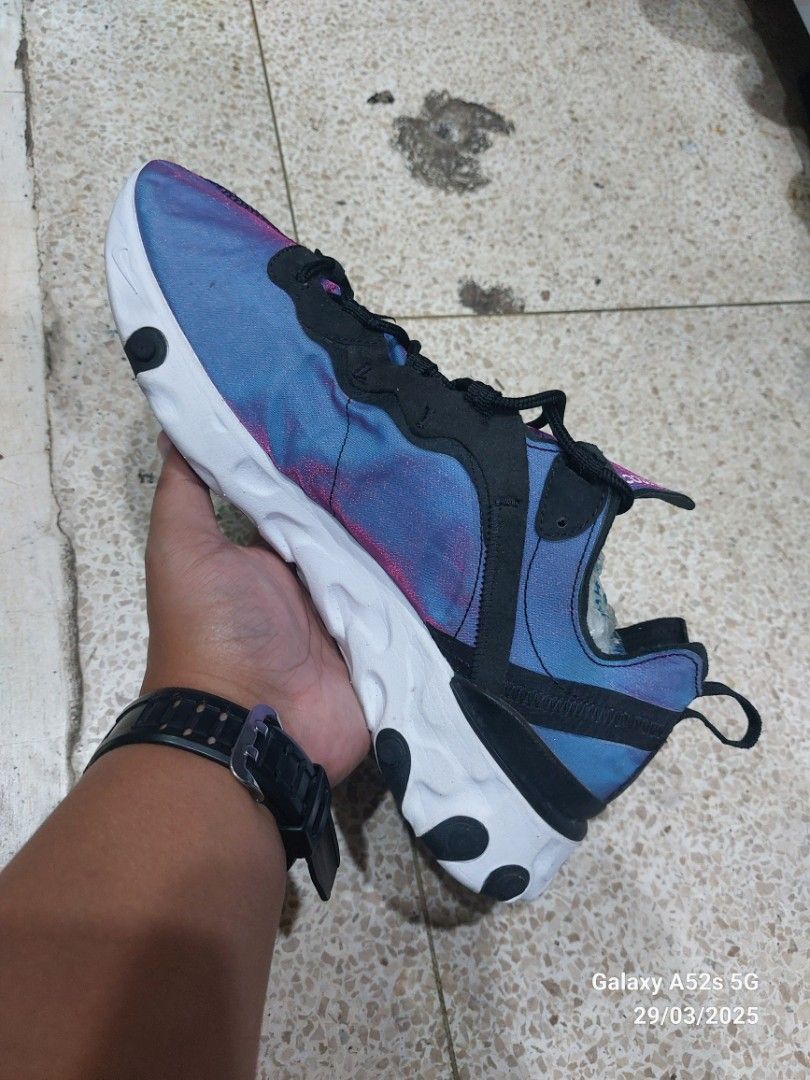 Nike React Element 55 PRM Premium 'Sunset' Men's Sneakers(11 US) (Category: Sneakers) located in Baguio. Submitted by brand_master (Listing ID 1360988761, Image 2). Description: Authentic Nike React Element 55 PRM Premium 'Sunset' Men's Sneakers Size 11 US/29 cm/45 Europe Slightly used Thick outsole No box In excellent condition.