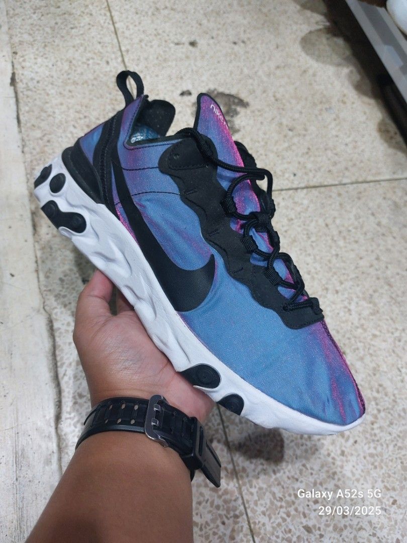Nike React Element 55 PRM Premium 'Sunset' Men's Sneakers(11 US) (Category: Sneakers) located in Baguio. Submitted by brand_master (Listing ID 1360988761, Image 1). Description: Authentic Nike React Element 55 PRM Premium 'Sunset' Men's Sneakers Size 11 US/29 cm/45 Europe Slightly used Thick outsole No box In excellent condition.