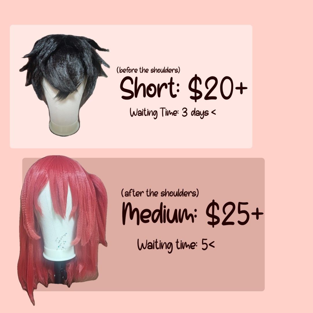 Wig Comms! (Category: Everything Else) located in Singapore. Submitted by Natali (Listing ID 1360976115, Image 2). Description: Slots: 3.