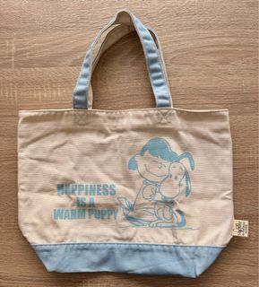 Snoopy Peanuts 史努比帆布手挽袋Canvas Tote Bag 飯盒Lunch Bag63016495443587114