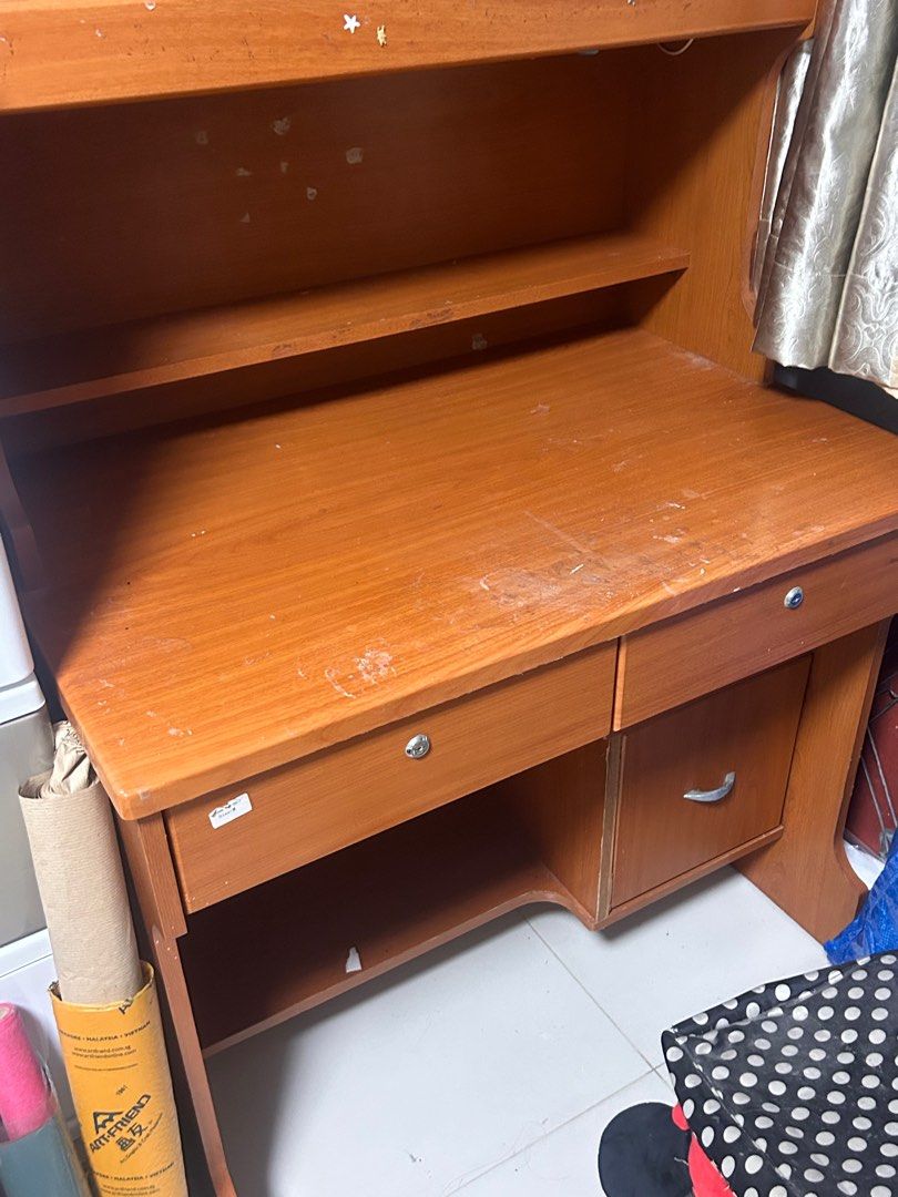 Study Table (Category: Tables & Sets) located in Singapore. Submitted by lil_princesss (Listing ID 1360986294, Image 1). Description: Well used study table Dimensions - 185cm x 58 cm x 90cm Moving out sale giving away this table - bought for $600+ , only have to dismantle the glass panes while moving - please arrange your own mover. Will automatically throw by 4 April .