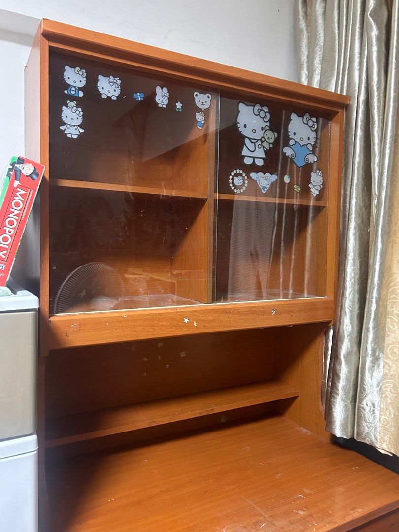 Study Table (Category: Tables & Sets) located in Singapore. Submitted by lil_princesss (Listing ID 1360986294, Image 3). Description: Well used study table Dimensions - 185cm x 58 cm x 90cm Moving out sale giving away this table - bought for $600+ , only have to dismantle the glass panes while moving - please arrange your own mover. Will automatically throw by 4 April .