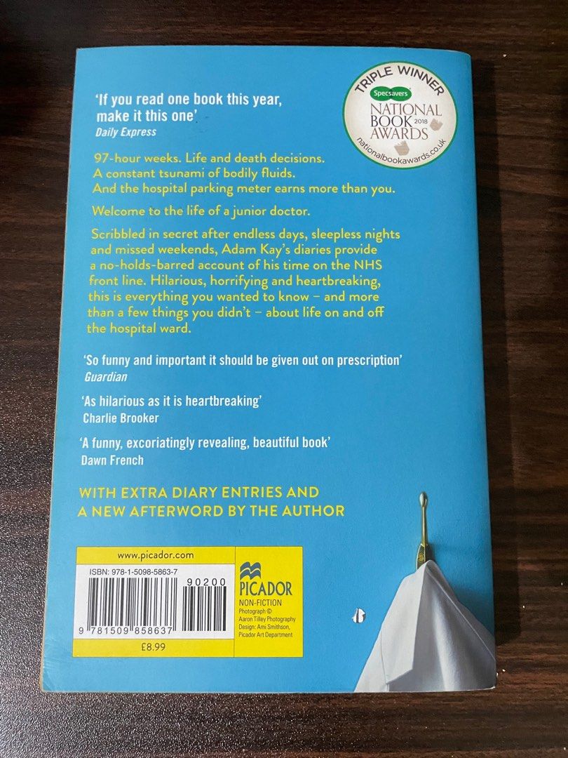This is Going to Hurt by Adam Kay (Category: Storybooks) located in Paranaque City. Submitted by terrywerry (Listing ID 1360955701, Image 3). Description: This is Going to Hurt by Adam Kay. Never read personally, but spine condition is enough to be put in the “Well-Used” category. Other flaws/defects are unnoticeable. .