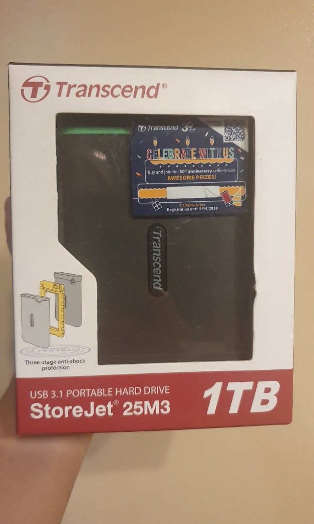 Transcend Storejet 25M3 1TB (Category: Hard Disks & Thumbdrives) located in Makati City. Submitted by ysl1222 (Listing ID 1361014752, Image 1). Description: MOP: Bank transfer MOD: Lalamove, grab, Lbc.