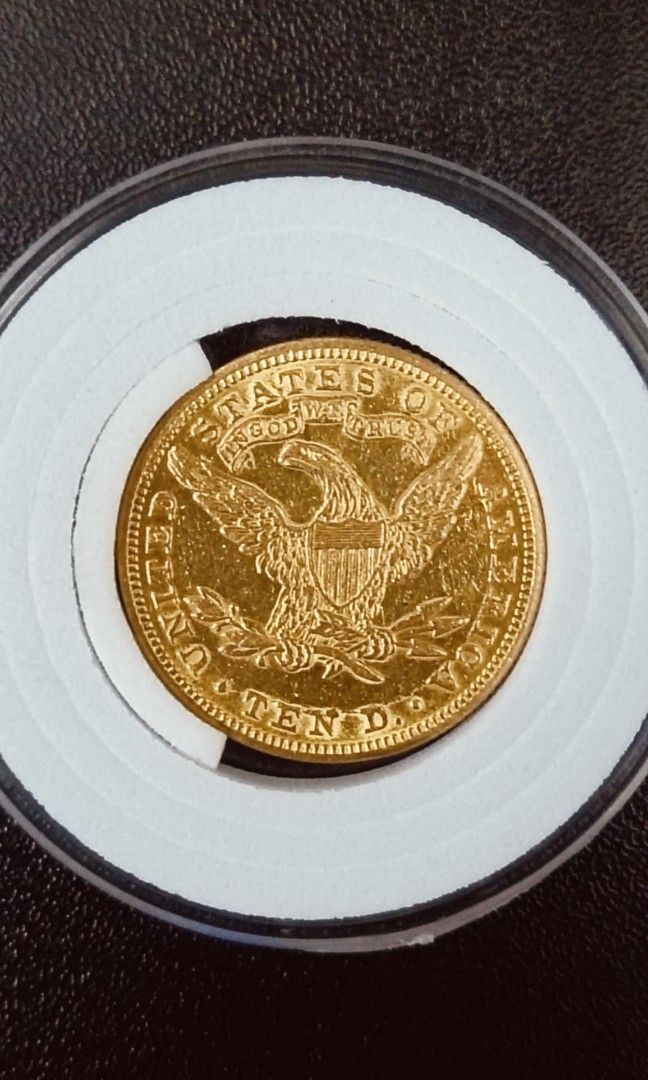 10 Dollar coronet 1881 22 carrats (Category: Currency) located in Santa Rosa. Submitted by COLLECTORS (Listing ID 1356225742, Image 2). Description: for sale ✅ 10 Dollar Gold coin 1881 22 carrats 16.7Grams Verynice details AU CONDITION mode of payment GCASH / cash or remittance shipment via JRS or meetup manila 😊 Laguna.