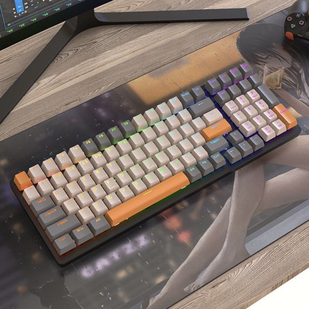 由 wing1c (刊登 ID 1356125953，圖片 2) 提交，位於 Hong Kong 的 Acer OKW214 Plus 全新無線充電版機械鍵盤 茶軸 (類別：電腦鍵盤及相關產品)，說明：全新冇用過 原價買$250, 現減價$220放出 Acer OKW214 Plus (100鍵) 全新無線充電版 機械鍵盤 379.8(L)x132.2(W)x41.5(H) 藍芽2.4G 有線三模 USB接口 20種彩色燈效 茶軸: 辦公遊戲兼可 聲音適中，手感柔和。段落感不明顯，手感柔和適中，不是直上直下的感覺，介於打字和遊戲的中間地帶，辦公遊戲兩相宜。 。