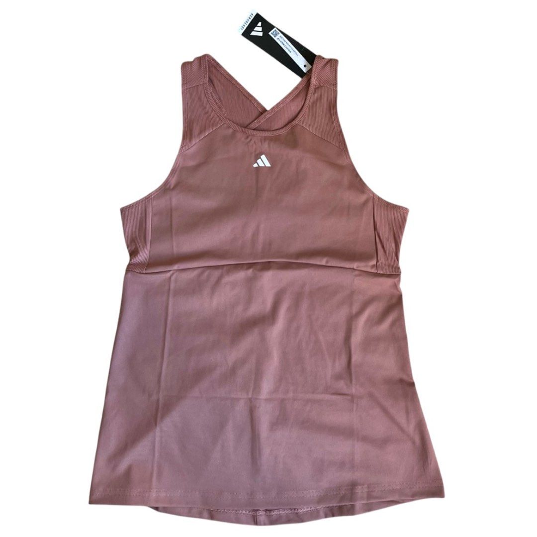 Adidas Studio Tank Top - Brown (Category: Activewear) located in Quezon City. Submitted by pricetakedown (Listing ID 1356081259, Image 1). Description: Adidas Studio Tank Top - Brown Php 899 only! ✖️SRP Php 1,900🧘‍♀️🏃‍♀️⛹️‍♀️ ✨Available in size M 💜 💯 Authentic and brand new ✅ Payment via Gcash, shipping to be booked by buyer 🚛 Nationwide shipping thru Flash Express 📌 Timog, Quezon City 💡Actual color may vary due to lighting 👌🏽On hand siz