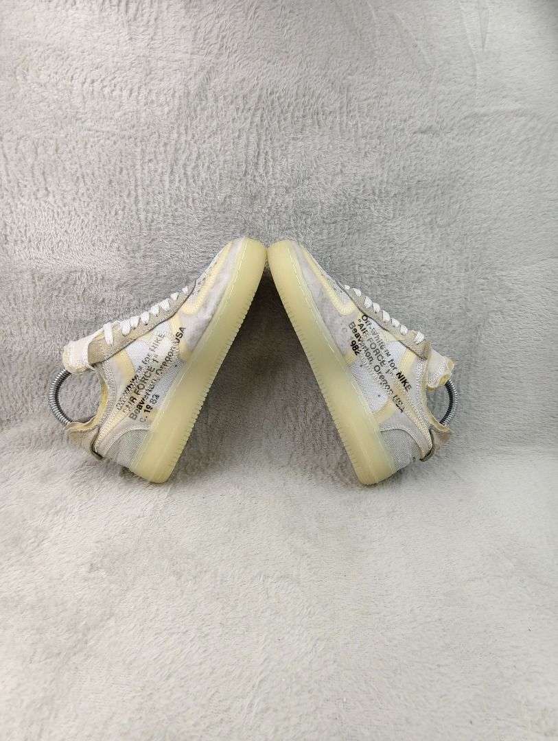AIR FORCE 1 X OFF WHITE (Category: Sneakers) located in Cebu City. Submitted by hfeet152811 (Listing ID 1356108006, Image 3). Description: Title: AIR FORCE 1 X OFF WHITE Authenticity: Not Guarantee Issue: None Box: None Condition: Excellent Size: 7 Authenticity not guarantee Payment Method: Payment First Policy GCASH, BDO, and Union Bank Delivery: Maxim & Meet up Outside Cebu City: Flash or J&T All our items are preloved. They are in excellent co