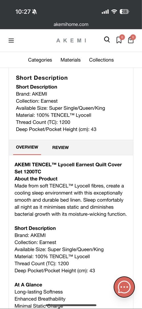 Akemi tencel queen bedsheet quilt cover set (Category: Bedding & Towels) located in Singapore. Submitted by michelleoui (Listing ID 1356196301, Image 2). Description: AKEMI TENCEL™ Lyocell Earnest Quilt Cover Set | 100% TENCEL™ Lyocell 1200TC - Off White Used once, washed. .