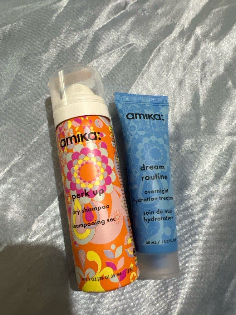 Amika Dream Routine Overnight Hydration Treatment 30ml (Category: Hair) located in Pasig City. Submitted by inah.budolera (Listing ID 1356199263, Image 3). Description: brand new! sealed pa from $eph0raaaaa full size costs 2,200 mini size / good for travel night hair mask.