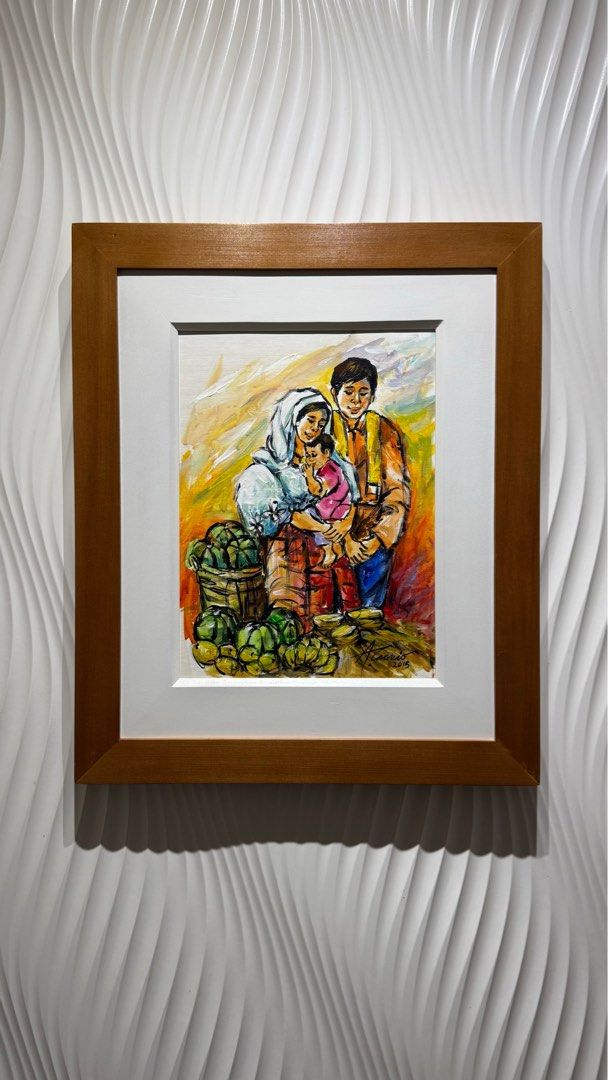 Angel Cacnio (Category: Art & Prints) located in Manila. Submitted by jkls_ (Listing ID 1356119360, Image 1). Description: Biyaya ng Lupa, 2015 16x20in Acrylic on canvas With COA.