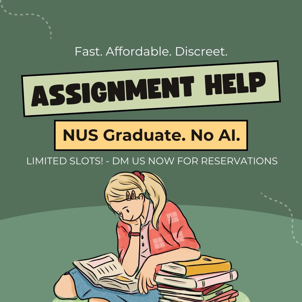 Assignment Help Assignment Helper Powerpoint Excel Solidworks Nursing Programming Coding Help Python Business Marketing (Category: Professional Skills) located in Singapore. Submitted by codedbyhumans (Listing ID 1356100407, Image 1). Description: Contact us here for a free quotation -> assignmenthelpersingapore.com/start Case Study: How we saved Two SUSS TMAs for a Struggling father juggling family, work and studies: assignmenthelpersingapore.co