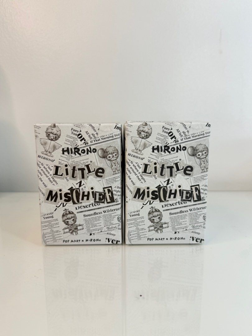 Authentic Pop Mart Hirono Little Mischief Blind Box (Category: Designer & Blind Box Toys) located in Mandaluyong City. Submitted by amrdls (Listing ID 1356112403, Image 1). Description: Authentic Pop Mart Hirono Little Mischief Blind Box Sealed, unopened. 850 each. Buyer shoulders shipping. Loc: Mandaluyong MOP: BPI or GCASH.