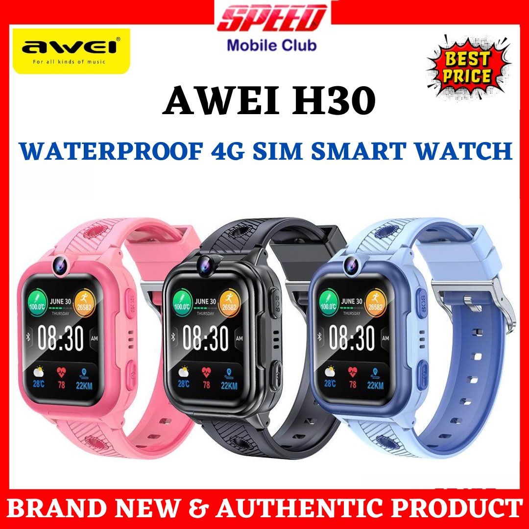 Awei H30 4G Sim Support Smart Watch for kids | GPS | IP67 Waterproof ...