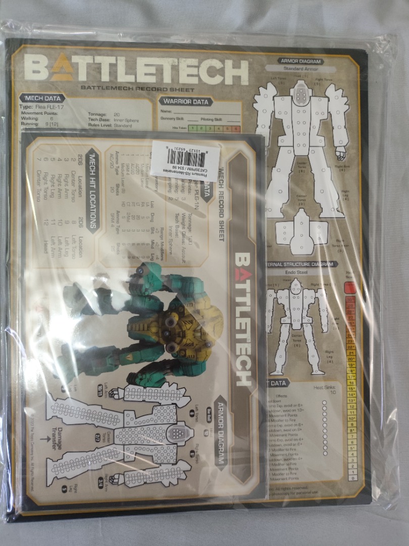 Battletech Mercenaries Premium Record Sheet Pack, Hobbies & Toys, Toys ...