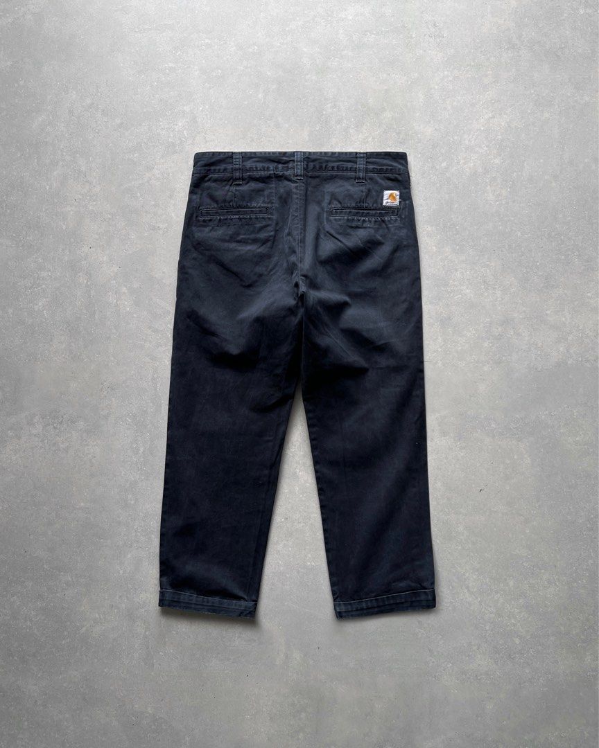 Carhartt WIP Taylor Pant (Category: Jeans) located in Manila. Submitted by morf_sply (Listing ID 1356221969, Image 2). Description: Relaxed fit stone black pants made with ‘Lenexa’ twill fabric. 4 pockets with woven brand patch, zip fly and button fastening. 32 on tag Waist 32 in Rise 11 in Inseam 25 in Length 35.5 in Leg Opening 6.5 in.