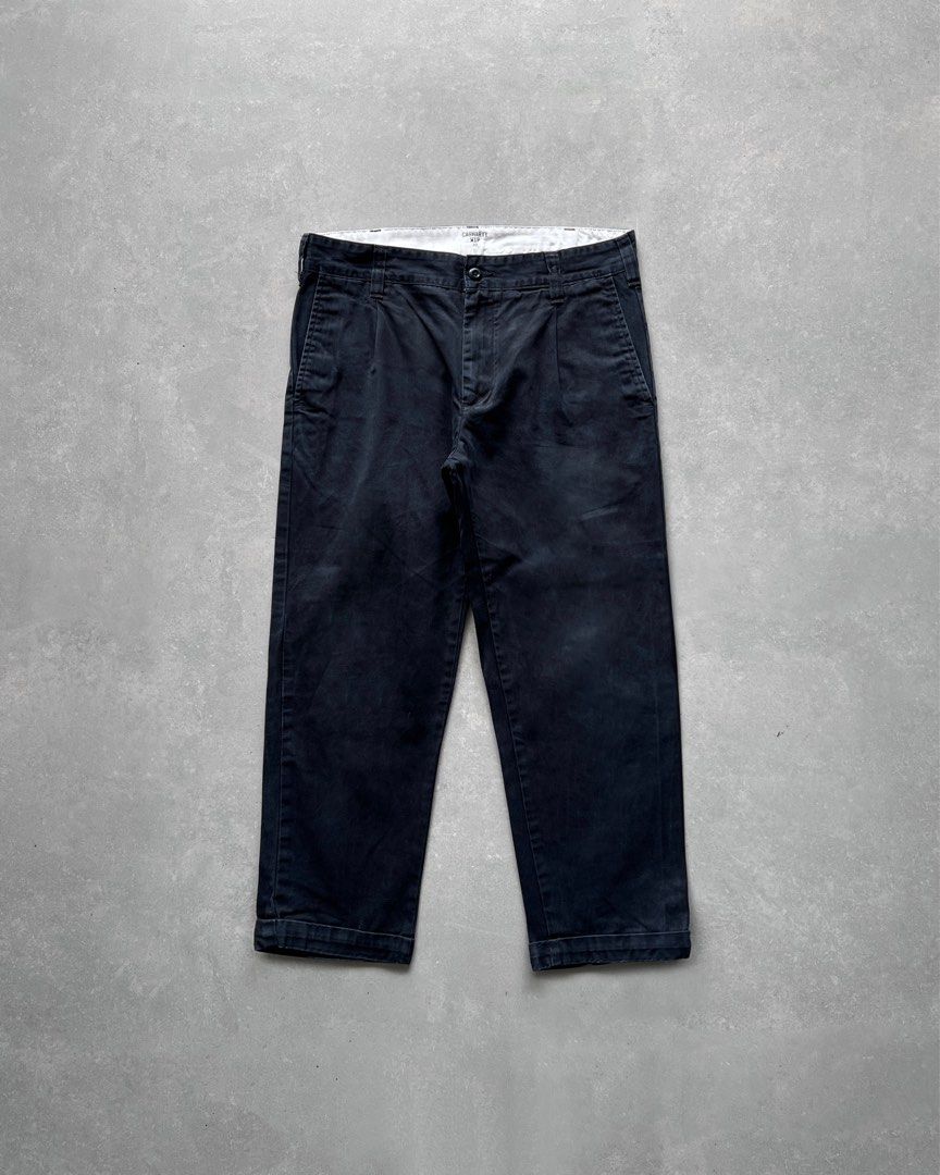 Carhartt WIP Taylor Pant (Category: Jeans) located in Manila. Submitted by morf_sply (Listing ID 1356221969, Image 1). Description: Relaxed fit stone black pants made with ‘Lenexa’ twill fabric. 4 pockets with woven brand patch, zip fly and button fastening. 32 on tag Waist 32 in Rise 11 in Inseam 25 in Length 35.5 in Leg Opening 6.5 in.