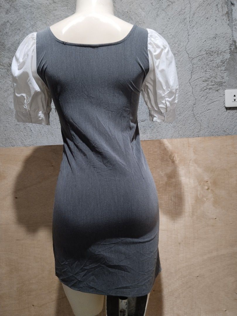 Casual dress puff sleeve (Category: Dresses) located in Cavite. Submitted by virginiacubero08 (Listing ID 1356101592, Image 2). Description: casual dress like new puff sleeve stretch konte fab size small on tag.