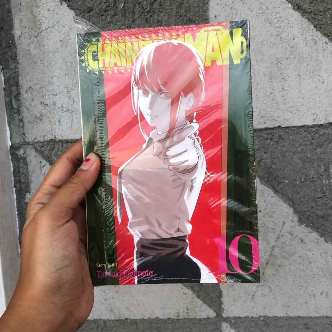 BUNDLE Chainsaw Man Manga Volume 3, 4, and 10 (Category: Comics & Manga) located in Lipa City. Submitted by burloloynigwy (Listing ID 1356156990, Image 2). Description: SEALED Chainsaw Man Manga take all for 999 individual price for 355.