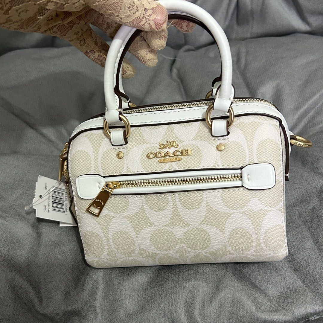 Coach Mini Rowan Satchel (Category: Luxury Bags & Wallets) located in Quezon City. Submitted by luxurybyluci (Listing ID 1356231423, Image 2). Description: Coach Mini Rowan Satchel Leather Material Complete with Inclusions Authentic On Hand.