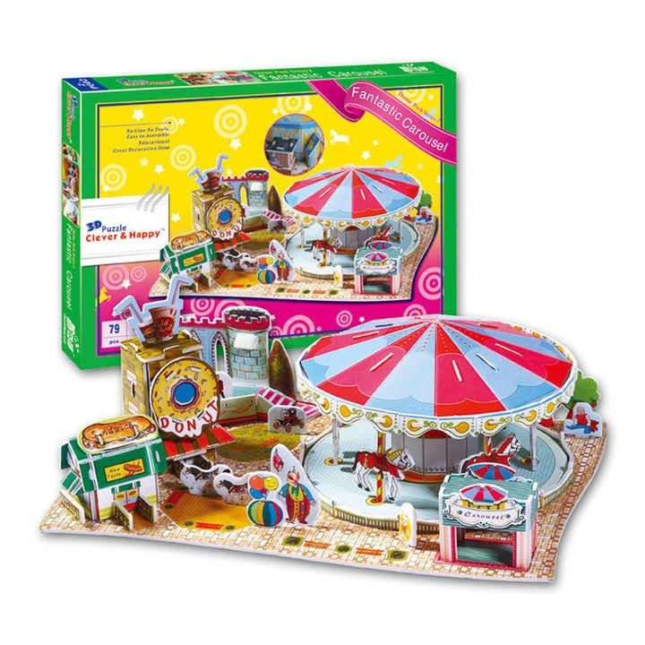 Educational DIY 3D Paper Puzzle Toy Learning Creative Play For Kids ...